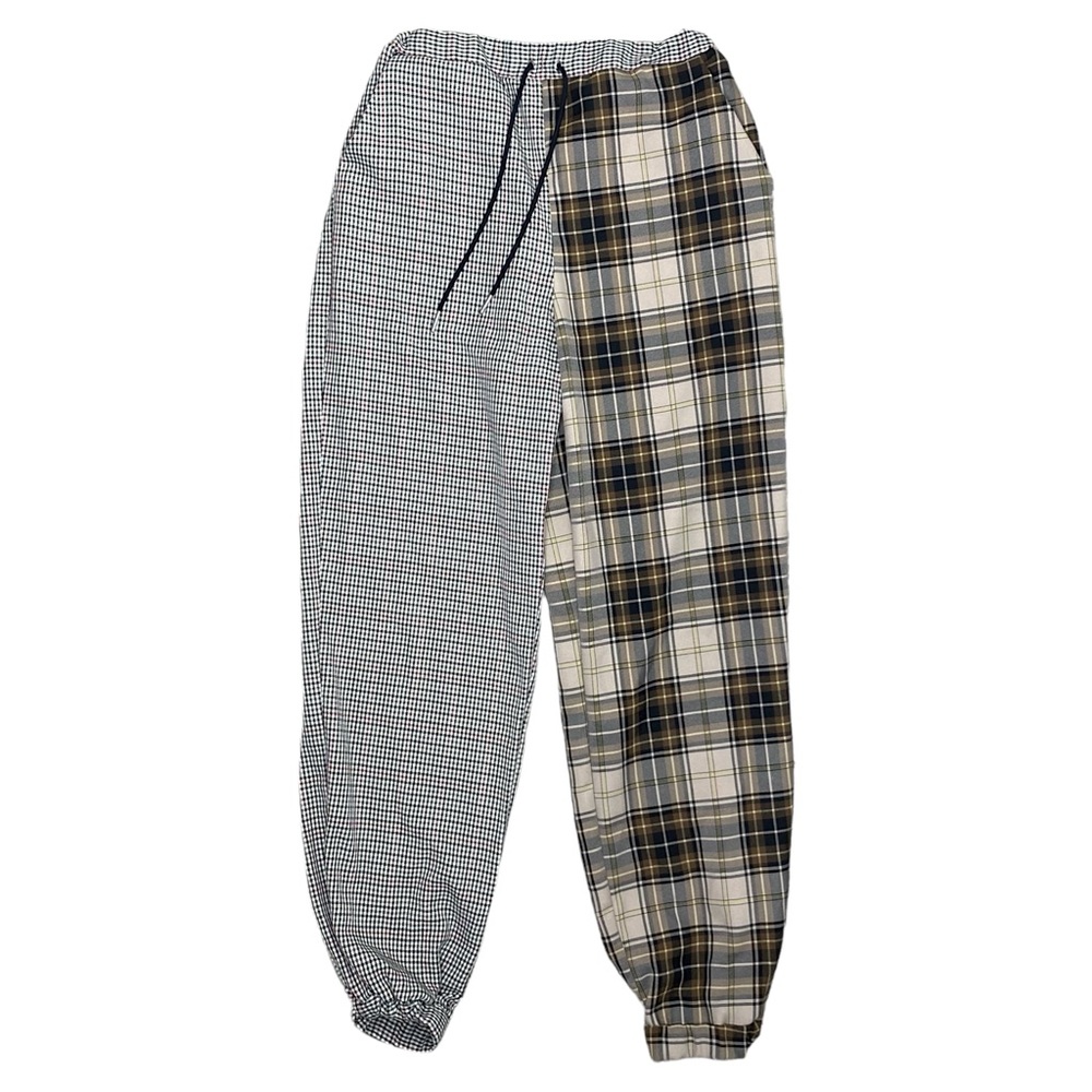 Mens ASOS Collusion Tartan Plaid Mixed Print Oversized Jogger PJ Lounge Pants
